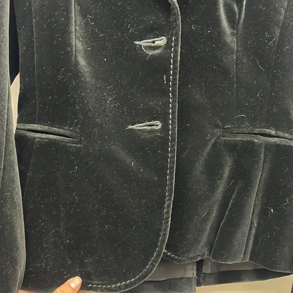 EUC True Religion Embroidered Back Velour Blazer - Picture 7 of 7